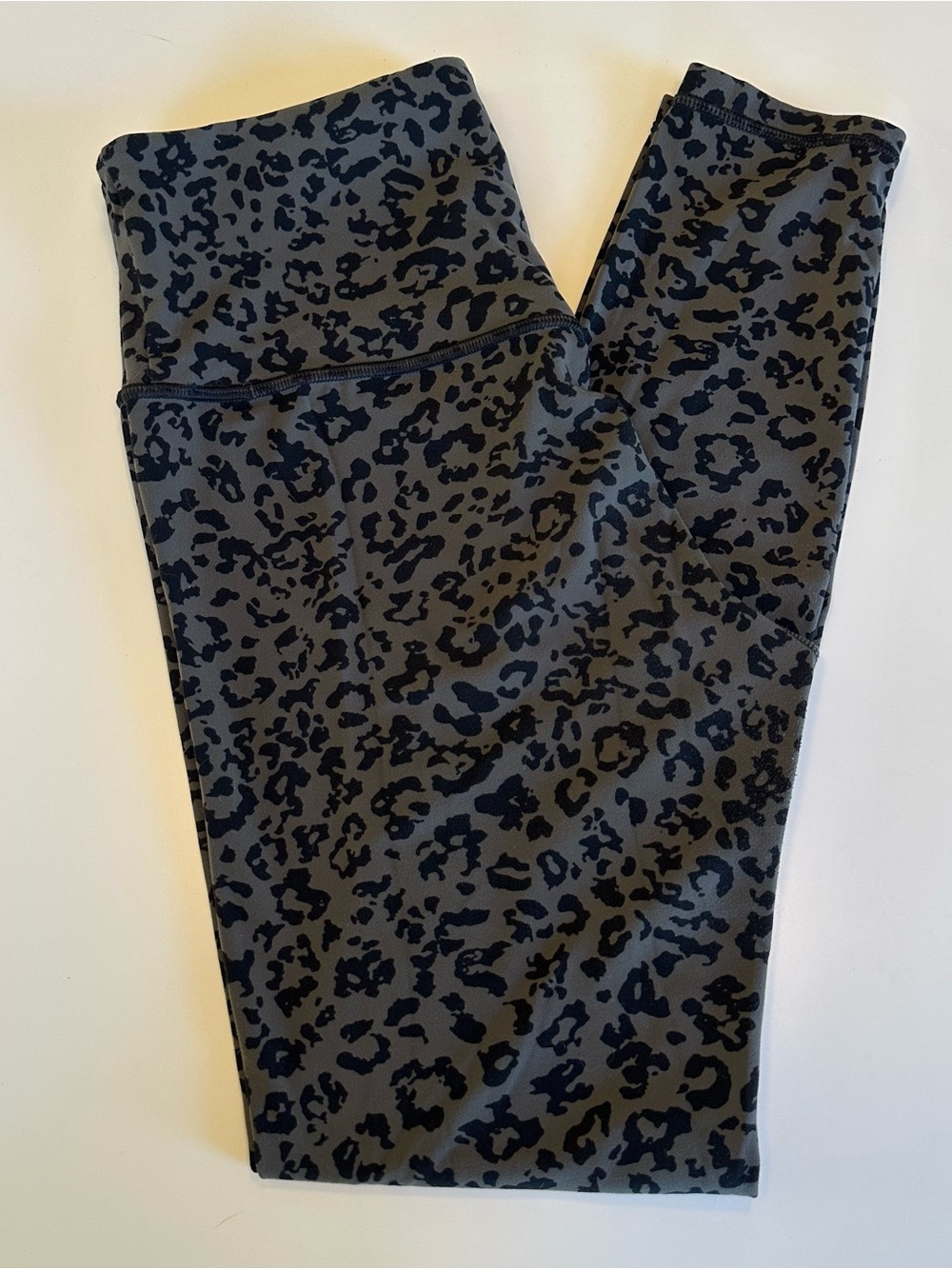 Athleta Leopard Elation Ultra High Rise Leggings in Arbor Green